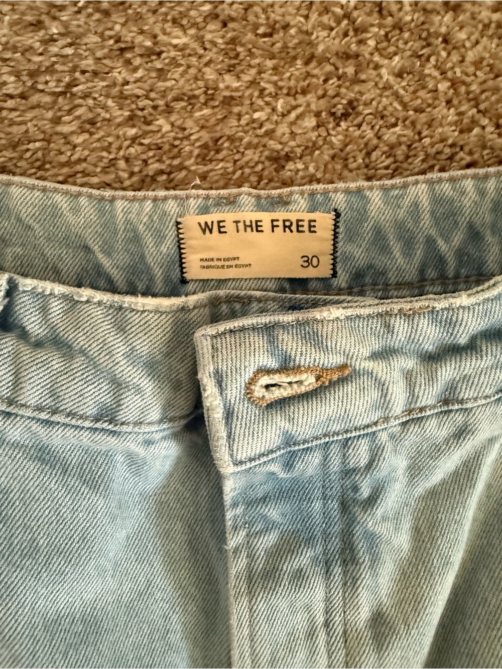 We The Free Light Blue Wide-Leg Distressed Jeans - Picture 4 of 4